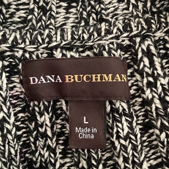 Dana Buchman large sweater v-neck black gray - Picture 11 of 12